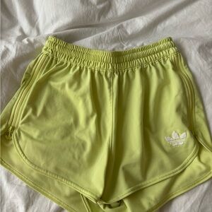 Yellow adidas shorts